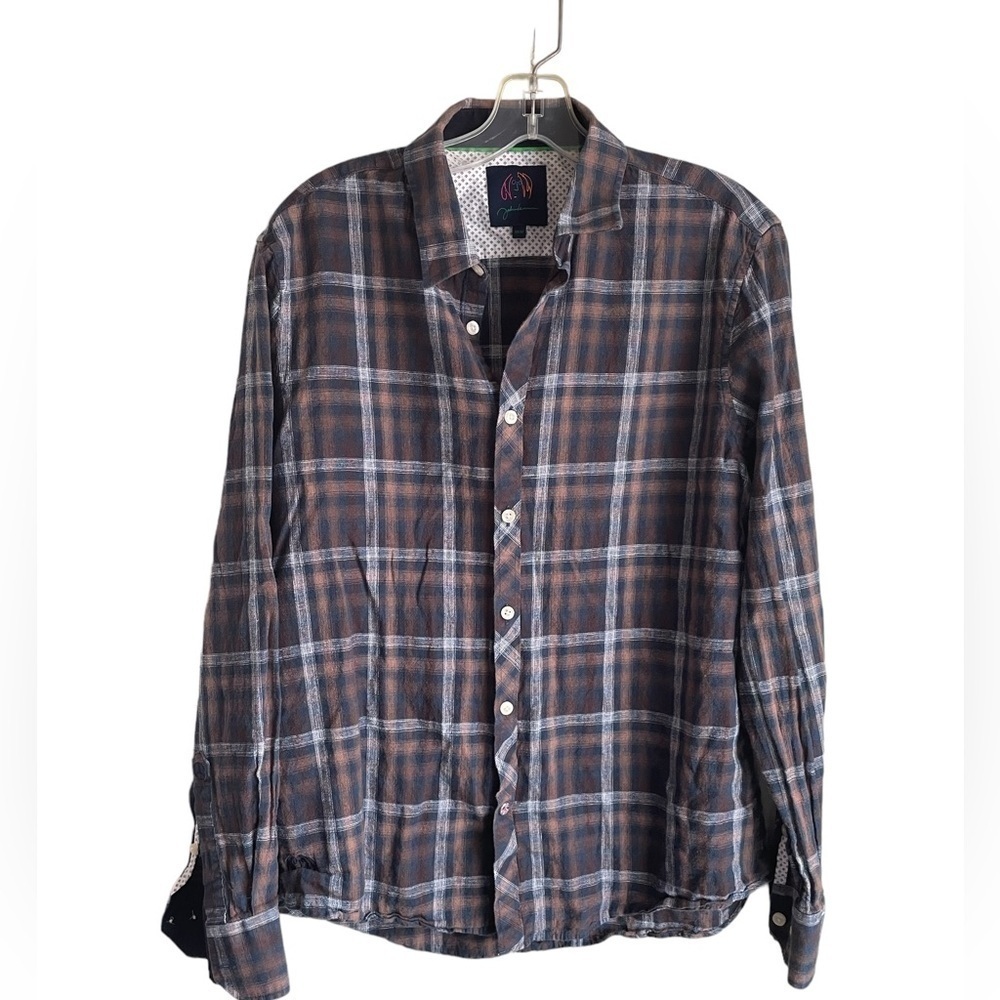 John Lennon long sleeve plaid top Button up medium